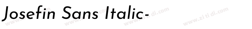 Josefin Sans Italic字体转换